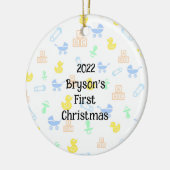 Bébé Garçon premier ornement de Noël (Gauche)