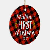 Bébé Garçon premier ornement de Noël (Droite)