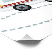 Bébé Garçon voitures mignonne Baby shower Affiche  (Coin)