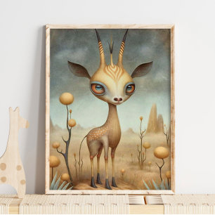 Bébé Gazelle Animal Africain Impression sur toil