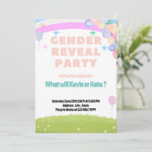 Bébé Genre Reveal Party Invitation (Debout devant)