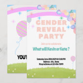 Bébé Genre Reveal Party Invitation (Devant / Derrière)