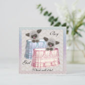 Bébé Genre Reveal Party Invitation (Debout devant)