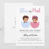 Bébé Genre Révéler Cracked Egg Invitation (Devant / Derrière)