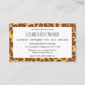 Bébé girafe, Invitation billet Baby Shower (Dos)