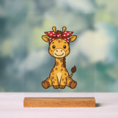Bébé girafe mignon avec noeud papillon design vect (Neutre)