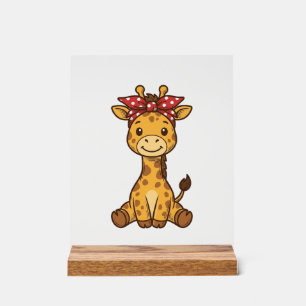 Bébé girafe mignon avec noeud papillon design vect