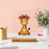 Bébé girafe mignon avec noeud papillon design vect (Mariage)