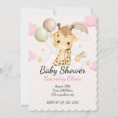 BÉBÉ GIRAFFE BABY SHOWER INVITATION (Devant)