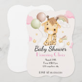 BÉBÉ GIRAFFE BABY SHOWER INVITATION (Devant / Derrière)