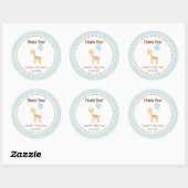 Bébé Giraffe Baby shower Sticker bleu (Feuille)