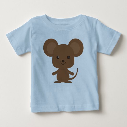 Bébé Grand T-Shirt Brown pour souris (Devant)