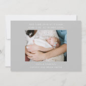 Bébé gris multi-photo faire-part bébé (Dos)