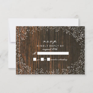 Bébé haleine bois de barnwood inspiré RSVP