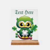 Bébé Hibou Mignon St Patrick Dessin Animé (Recto)