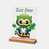 Bébé Hibou Mignon St Patrick Dessin Animé (Angle)