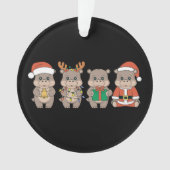 Bébé Hippopotame Moo Deng Noël (devant)