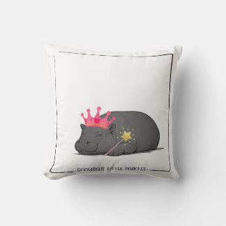 Bébé Hippopotame Pygmée - Coussin Princesse