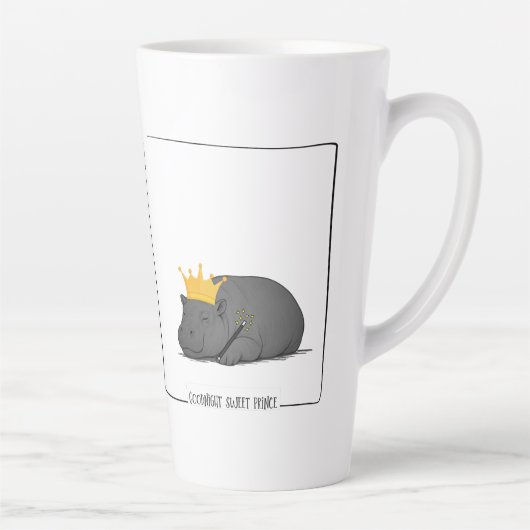 Bébé Hippopotame Pygmée - Mug Latte (Droite)