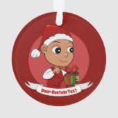 Bébé hispanique mignon avec dessin animé casquette (dos)