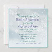 Bébé hiver mignonne Invitations de douche (Dos)