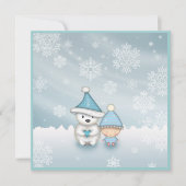 Bébé hiver mignonne Invitations de douche (Devant)