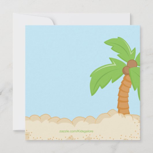 Bébé Hula Boy Invitation pour le premier anniversa (Dos)