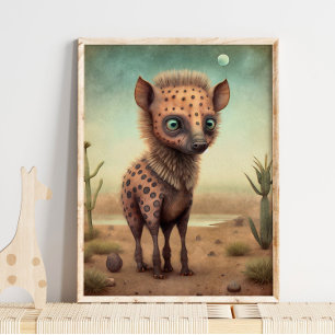 Bébé Hyène Animal Africain Impression Murale Hyè