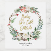 bébé il fait froid à l'extérieur de noël étiquette (Étiquettes simples)