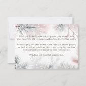 Bébé il fait froid baby shower d'hiver carte de re (Dos)