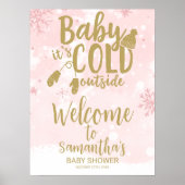 Bébé Il fait froid dehors Affiche de bienvenue Bab (Devant)