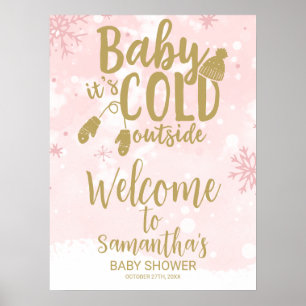 Bébé Il fait froid dehors Affiche de bienvenue Bab