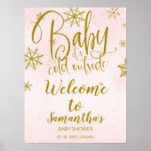 Bébé Il fait froid dehors Affiche de bienvenue Bab (Devant)