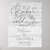 Bébé Il fait froid dehors Affiche de bienvenue Bab (Devant)