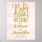 Bébé Il fait froid dehors Affiche de bienvenue Bab (Devant)