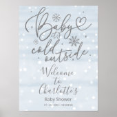 Bébé Il fait froid dehors Affiche de bienvenue Bab (Devant)