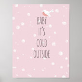 Bébé, il fait froid dehors - affiche de Noël (Devant)