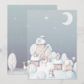 Bébé il fait froid dehors baby shower carte blanch (Devant / Derrière)