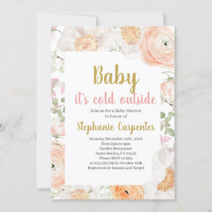 Bébé il fait froid dehors Baby shower Invitation f
