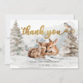 Bébé il fait froid dehors Carte de remerciements d (Devant)