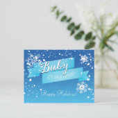 Bébé il fait froid dehors carte de vacances d'hive (Debout devant)