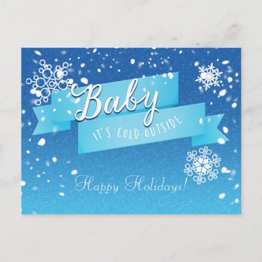 Bébé il fait froid dehors carte de vacances d'hive (Devant)