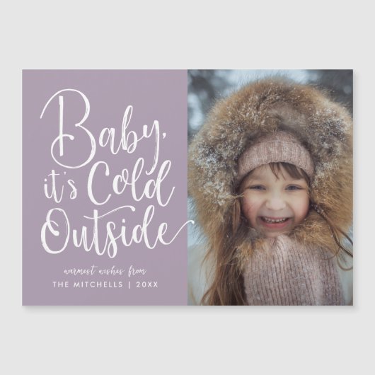 Bébé Il fait froid dehors Carte photo de vacances (Devant)