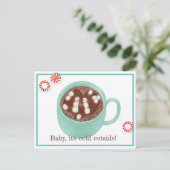 "Bébé, il fait froid dehors !" Carte postale (Debout devant)