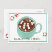 "Bébé, il fait froid dehors !" Carte postale (Devant / Derrière)