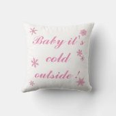Bébé il fait froid dehors Coussin de neige (Verso)