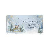 Bébé Il fait froid dehors Étiquette de adresse d'o (Devant)