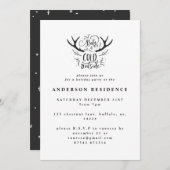 Bébé il fait froid dehors Invitation à une fête de (Devant / Derrière)