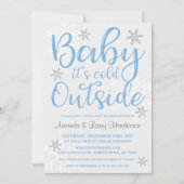 Bébé, il fait froid dehors Invitation Baby Shower (Devant)
