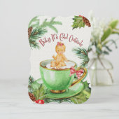 Bébé Il fait froid dehors | Invitation Baby shower (Debout devant)